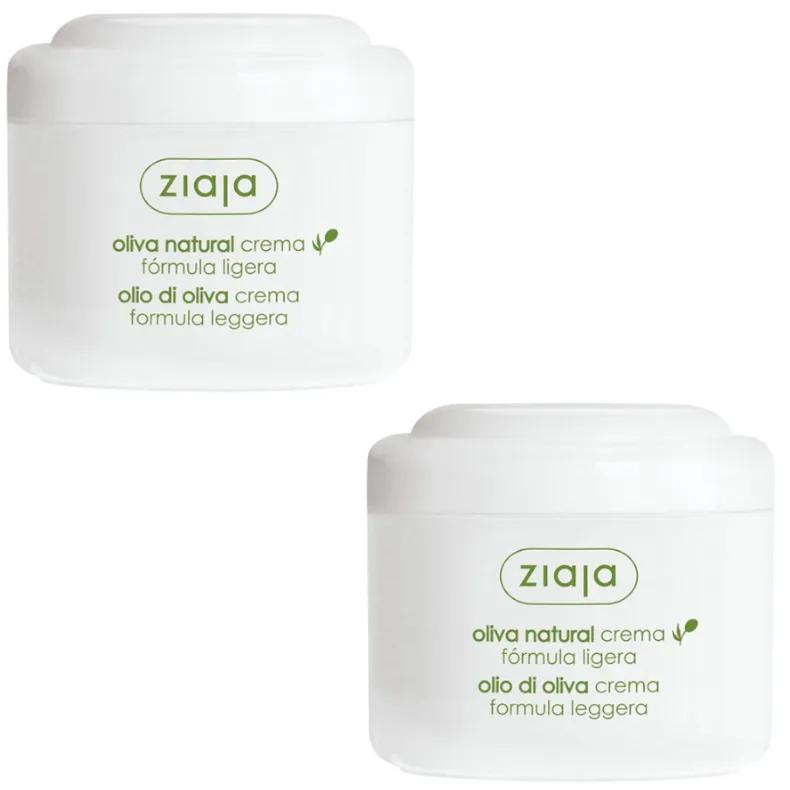 Ziaja Crème Visage Légère Formule Olive Naturelle 2x100 ml
