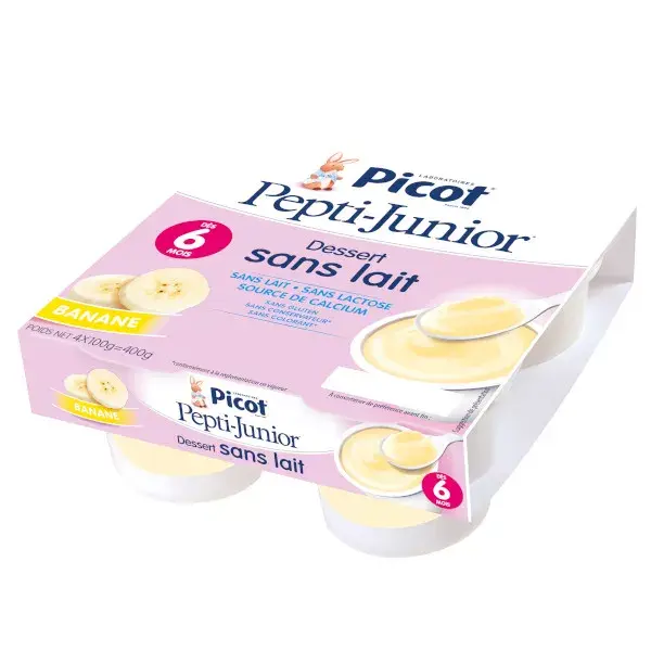 Picot Pepti-Junior Lactose-Free Banana Pudding 4 x 100g