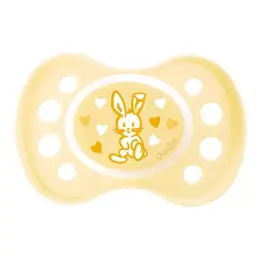 Dodie Sucette Physiologique Silicone Lapin Jaune 0-2M P49