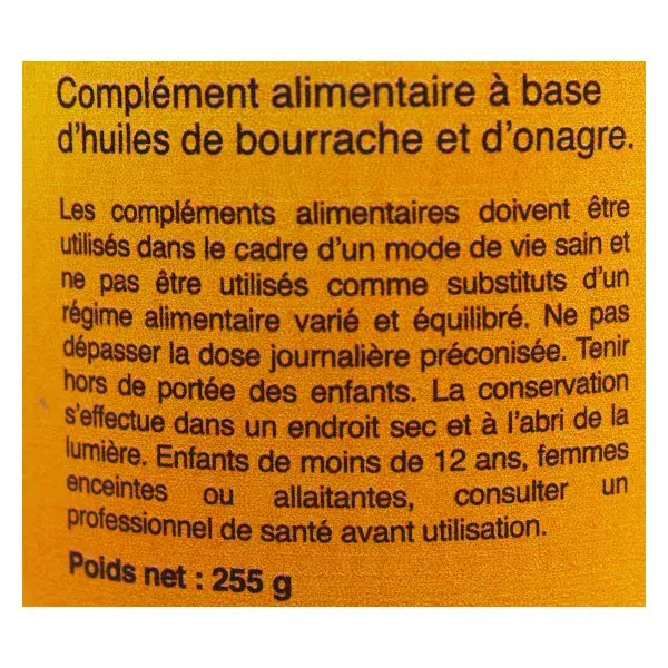 Nat & Form Original Huile Bourrache Onagre Vitamine E 360 capsules