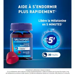 VALDISPERT Gommes Sommeil Rapide Mélatonine 1,9mg 30 gummies