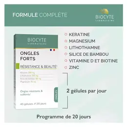 Biocyte Ongles Forts 40 gélules