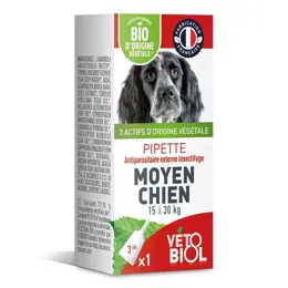 Vetobiol Antiparasitaire Pipette Moyen Chien Bio 3 ml