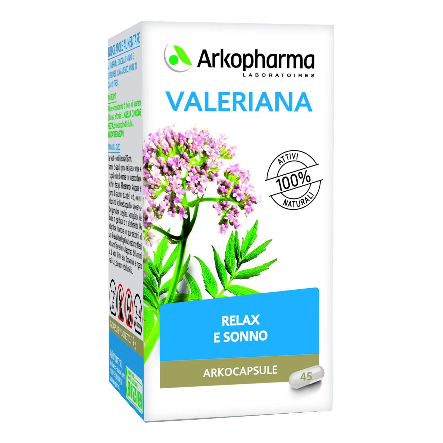 Arkocapsule Valeriana Integratore Sonno e Relax 45 Capsule