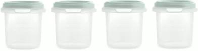 Set 4 blauwe Miniland hermetische containers