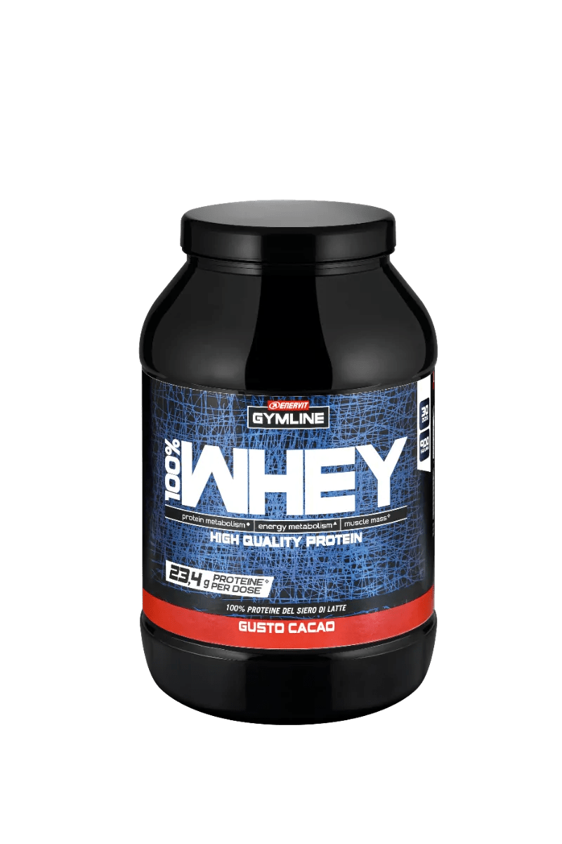 Enervit Gymline Muscle 100% Whey Proteine Concentrate Cacao Integratore Proteico 900 g