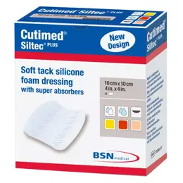 BSN Médical Cutimed Siltec+ Pansement 10x10cm 10 Unités