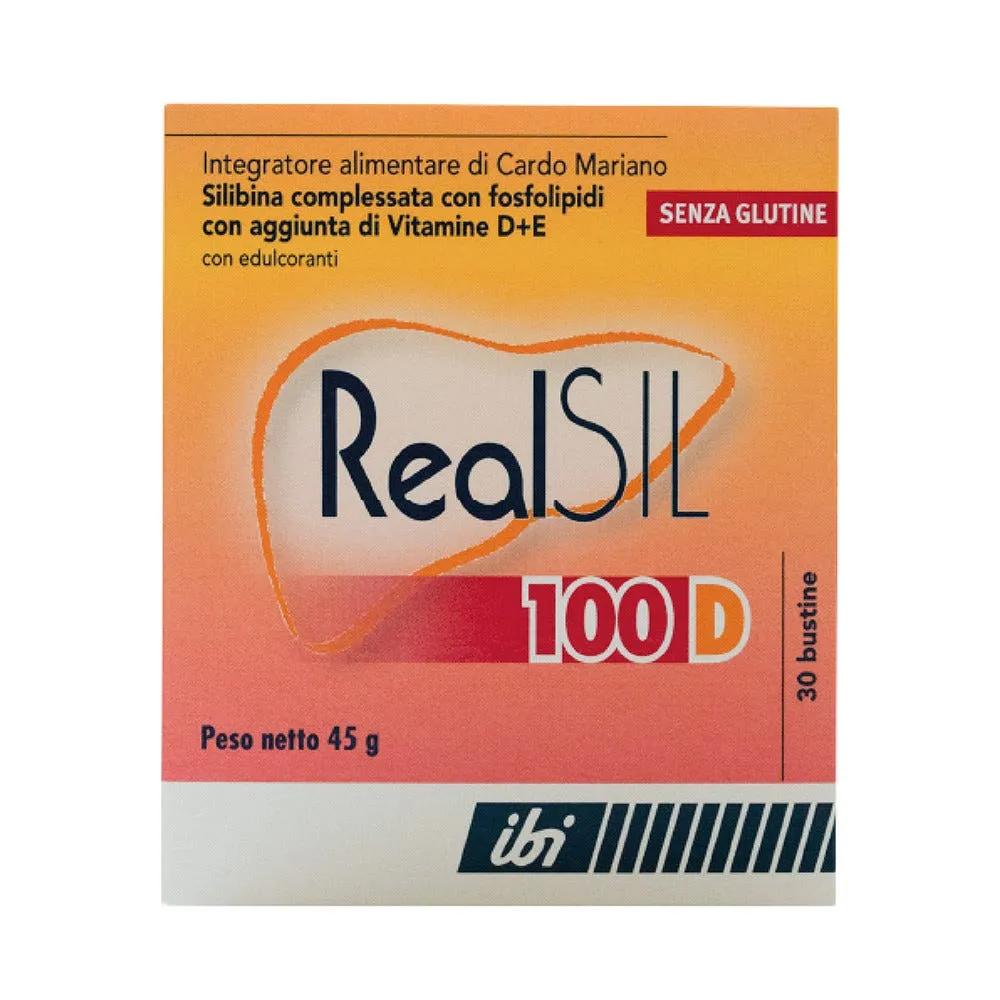 RealSIL 100D Integratore Antiossidante con Vitamina D+E e Cardo Mariano 30 Bustine