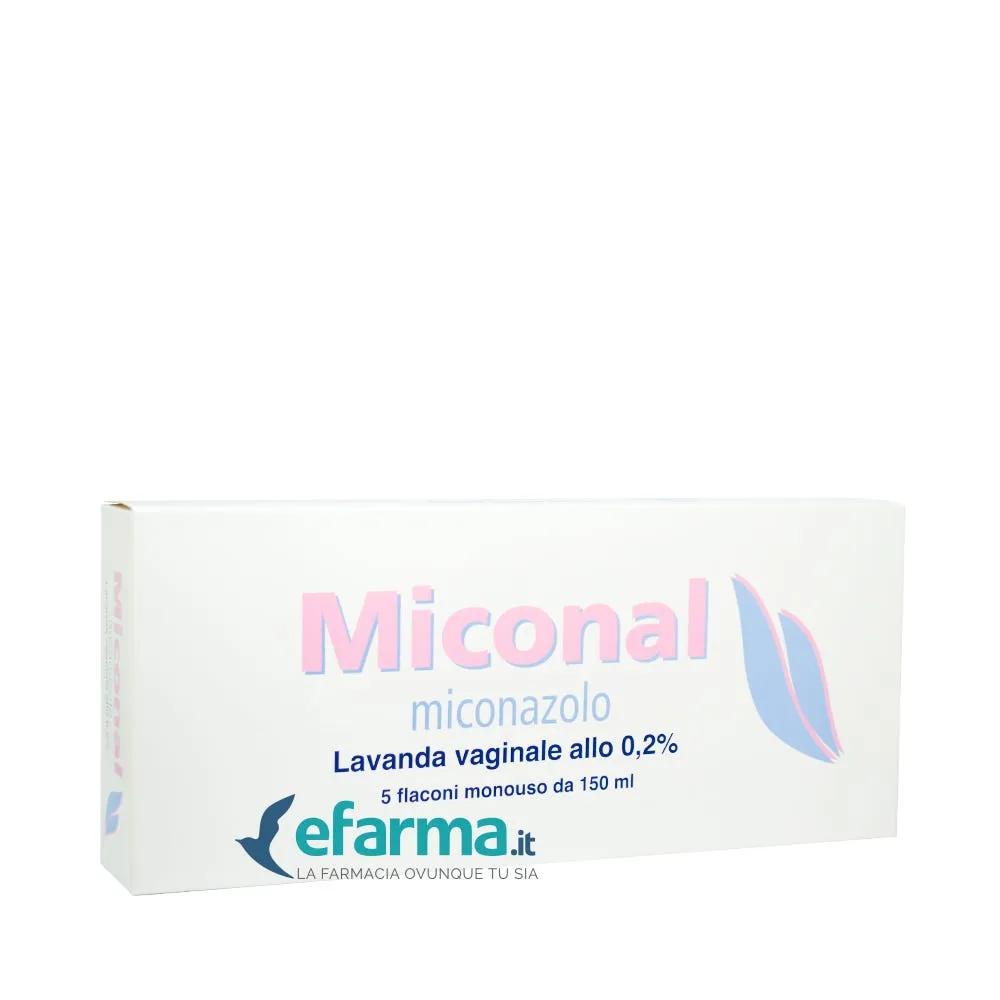 Miconal 0,2% Miconazolo Lavanda Vaginale Antimicotica 5 Flaconi da 150 ml