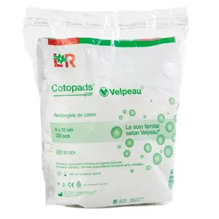 L & R Cotopads rettangoli 8cmx10cm S - 200 cotone non sterile