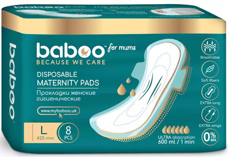 Baboo Compresas Desechables Postpartum Grandes 8 uds