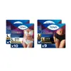 TENA Silhouette Sous-Vêtement Taille Basse Normal Taille L Blanc et Noir Lot de 4 packs