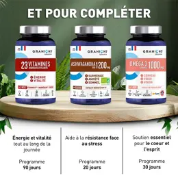 Granions Shilajit 1000 mg - Shilajit Pur Himalaya - 60 Gélules - Format 1 Mois