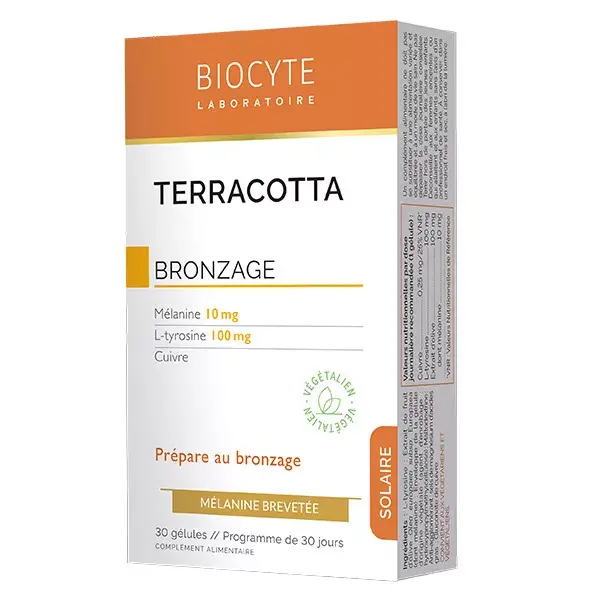 30 comprimidos de Biocyte terracota melanina cóctel
