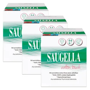 Asciugamano Saugella Cotton Touch Extra Sottile con Day Wing 42 protezioni