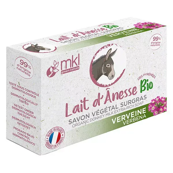 MKL Green Nature Lait d'Ânesse Savon Végétal Verveine 100g