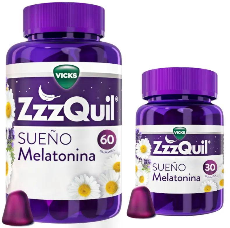 ZzzQuil NATURA Melatonin 1mg 60 + 30 Fruchtgummis