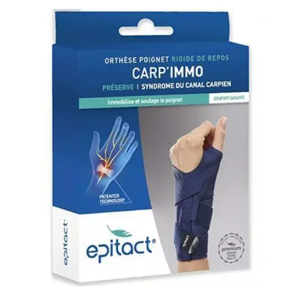 Epitact Carp'Immo Orthesis Rigid Wrist Rest Preserve Left Carpal Tunnel Syndrome Size M 1 unit