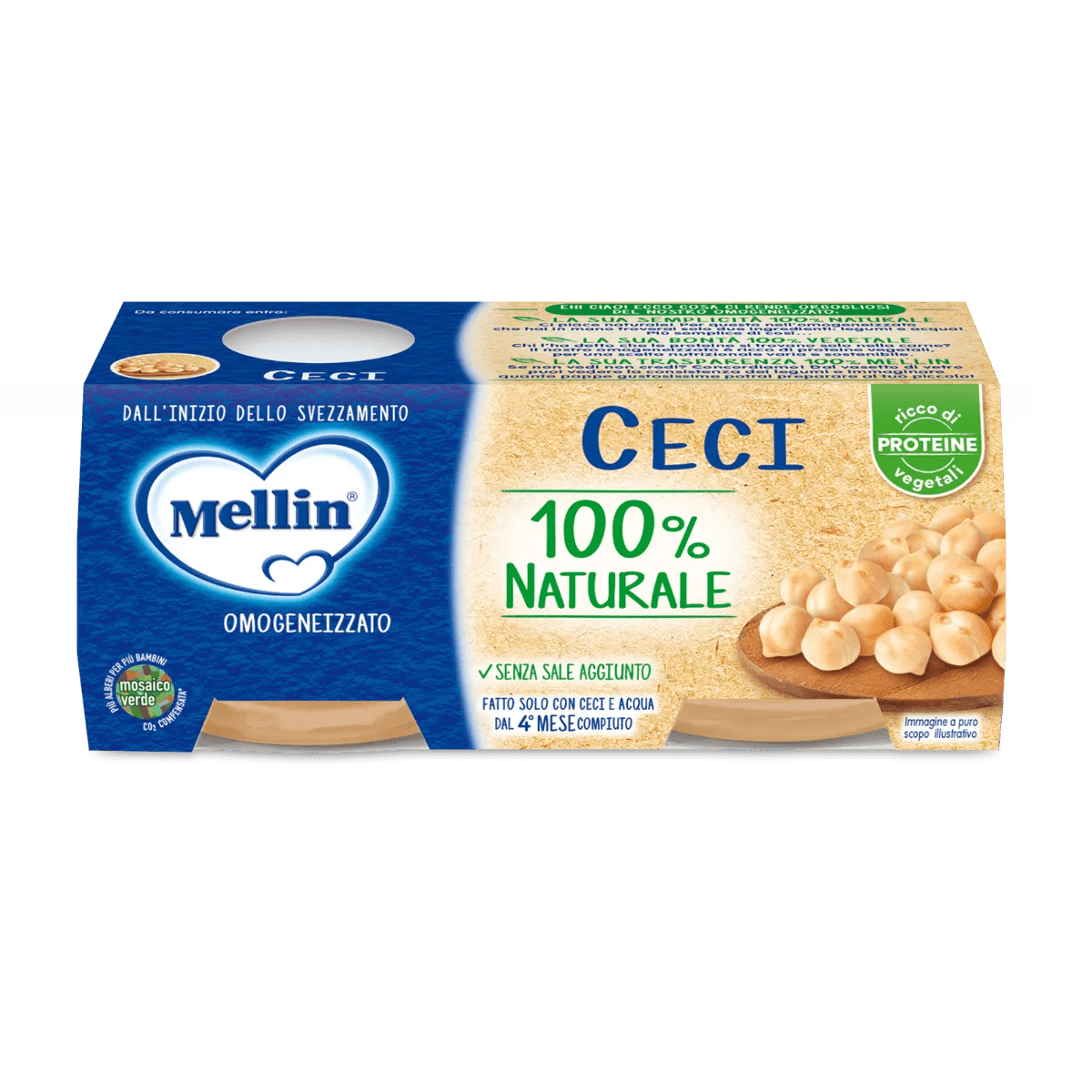 Mellin Omogeneizzato Ceci 2X80Gr