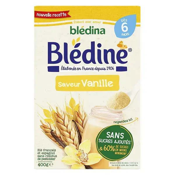 Blédina Blédine Céréales Blé & Vanille +6m 400g