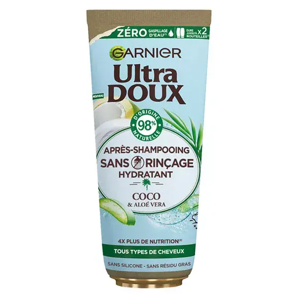 Garnier Ultra Doux Après-Shampoing Hydratant Sans Rinçage Coco Aloe Vera 200ml