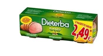 Dieterba Omogenizzato Prosciutto 3 Vasetti da 80 g