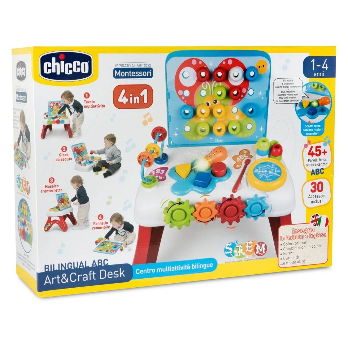 Chicco Gioco Art&Craft Learning Desk Scrivania Didattica Bilingue