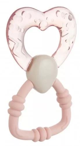 Canpol Babies Anel de Dentição com Roca Coração Refrigerante Rosa