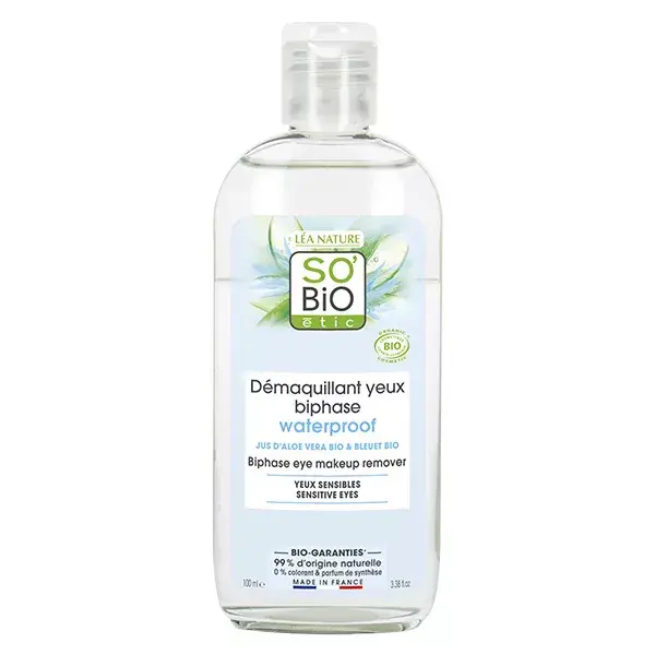 So'Bio Étic Pur Bamboo Démaquillant Yeux Biphase Waterproof Bio 100ml