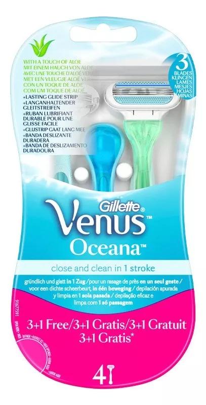 Gillette Lâminas Descartáveis Venus Oceana 3+1Uds