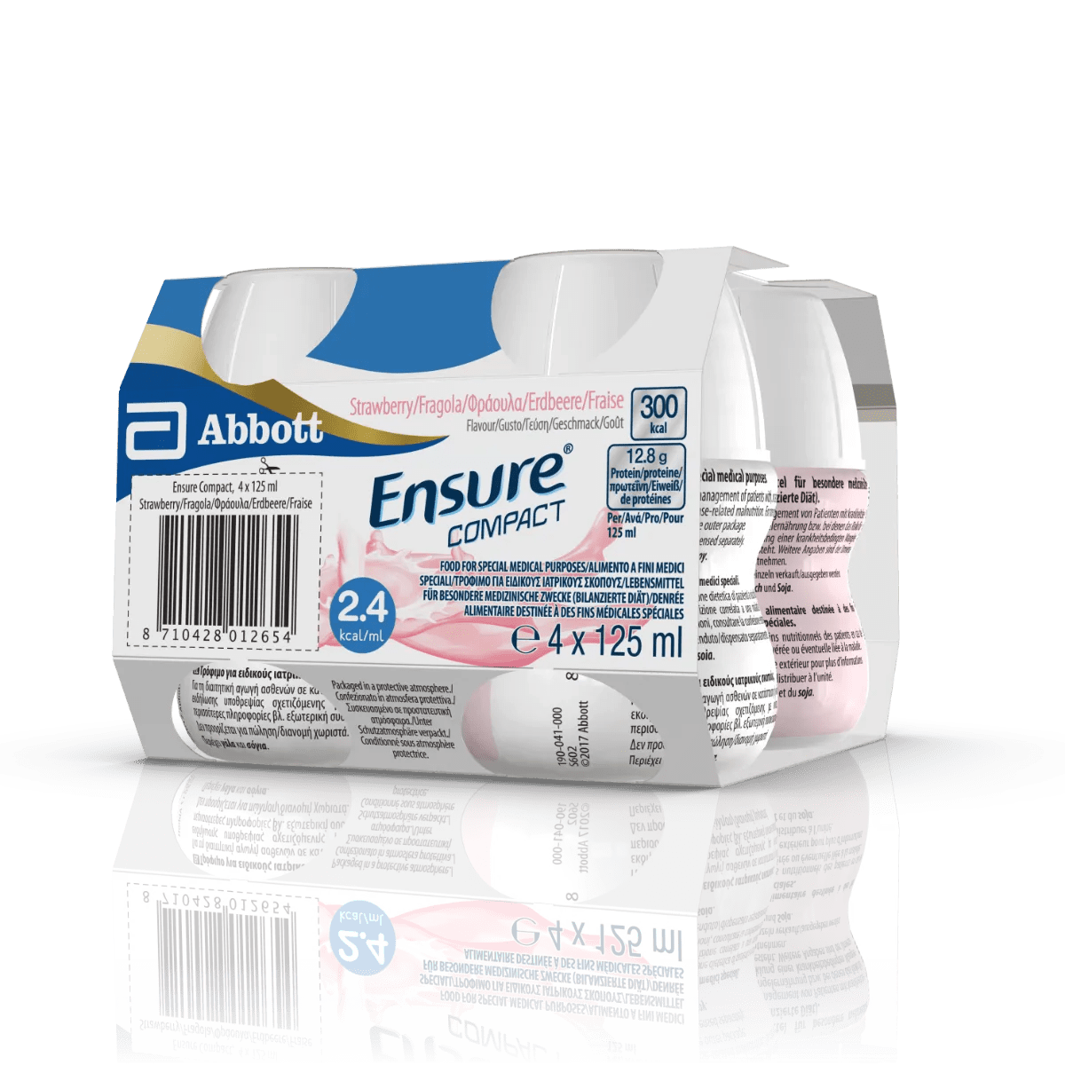 Ensure Compact Alimento a Fini Medici Speciali Ipercalorico e Proteico Fragola 4x125ml