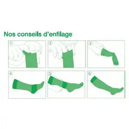 Velpeau Veinocare Microfibre Chaussettes Classe 2 Long Taille 1 Vert