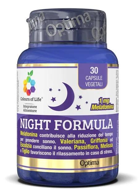 Optima Colours of Life Night Formula Integratore 30 Capsule Vegetali