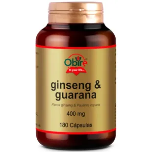 Obire Ginseng &amp; Guarana 400 Mg 180 Capsules