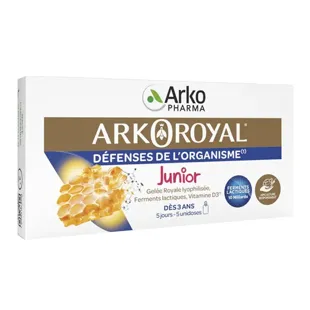 Arkopharma Arkoroyal Difese dell'Organismo Junior Pappa Reale Vitamina D3 5 monodosi