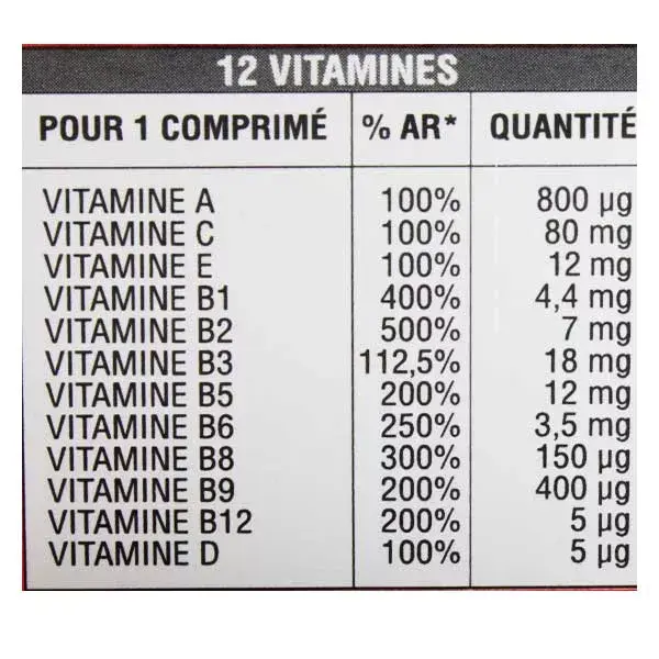 Juvamine Top Forme Multi-Vitamines 30 comprimés effervescents