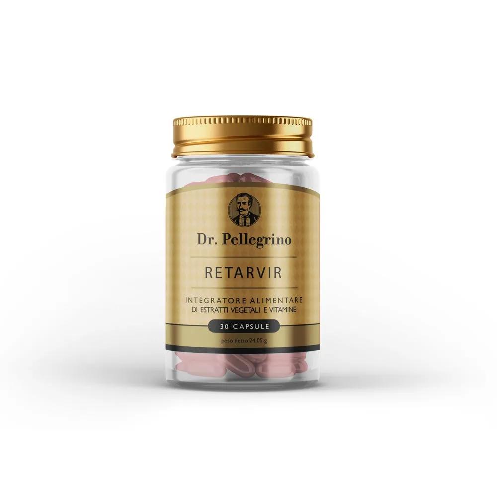 Dr. Pellegrino Retarvir Integratore Ritardante Estratti Vegetali e Vitamine 30 Capsule