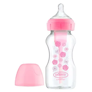 Dr Brown&#39;s Options+ Mamadeira Boca Larga Flores Rosa 270 ml