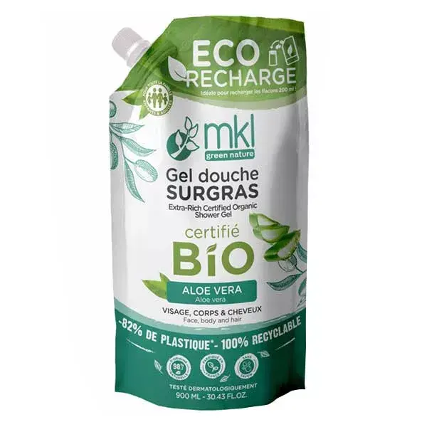 MKL Green Nature Eco-refill Organic Shower Gel** Aloe Vera 900ml