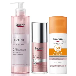 Eucerin Anti-Pigment Gel Limpiador 400 ml + Dual Sérum 30 ml + Pigment Control SPF50+ 50 ml