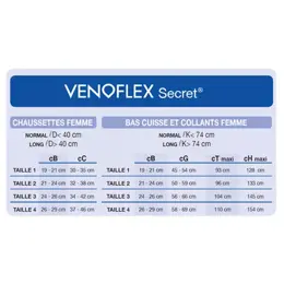 Venoflex Secret Collant Classe 2 Long Taille 4 Dune