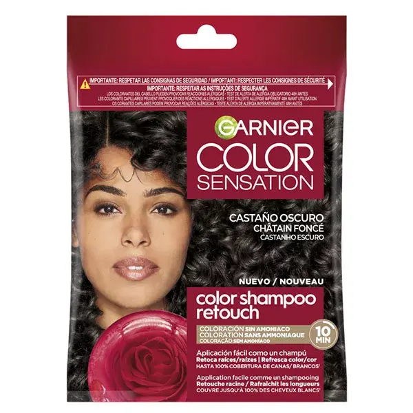 Garnier Color Shampoo Retouch Coloration Semi-Permanente Châtain Foncé