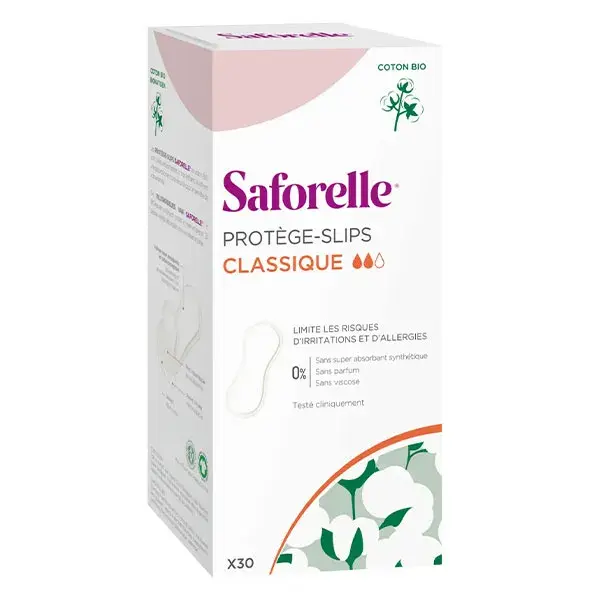 Saforelle Proteggi-Slips Classico Cotone Bio 30 unità