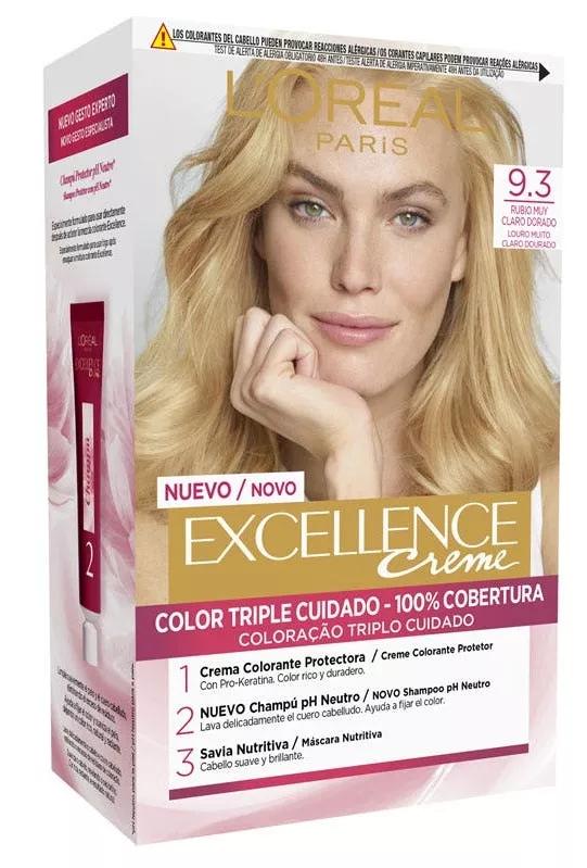 L'Oréal Excellence Tinta Tom 9.3 Loiro Muito Claro Dourado