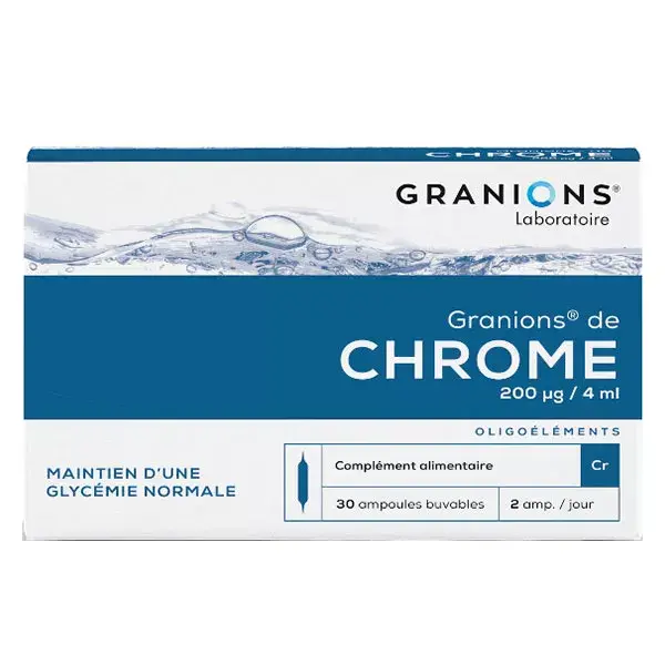 Granions cromo regular mg 30 ampollas de metabolismo 200