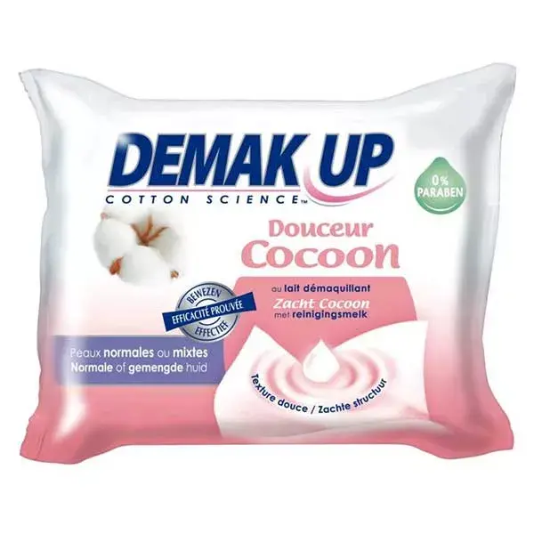 Demak'Up Cocoon Lingette Démaquillante Peaux Normales à Mixtes 25 unités
