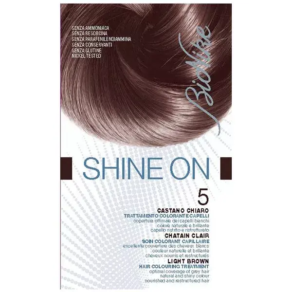 Bionike brillan en el colorante de pelo alto de tolerancia permanente luz marrn 5