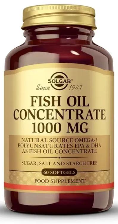 Solgar Fischölkonzentrat 1000 mg, 60 Weichkapseln