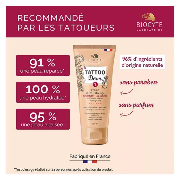 Biocyte Tattoo Derm 1 Crème Après Tatouage Hydratation et Réparation 100ml