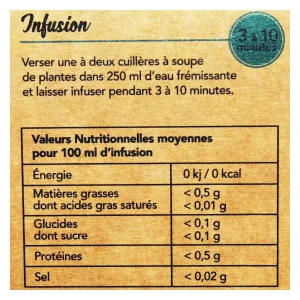 Nat & Form Les tisanes Verbena Foglia Integratore Alimentare 25 grammi